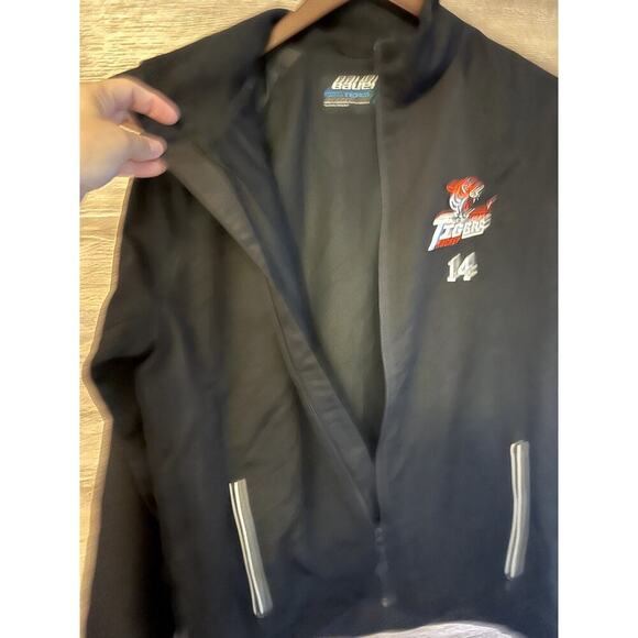 Bauer Texas Tiger Hockey Jacket Black Size Medium Full zip Winter team men - Picture 8 of 9